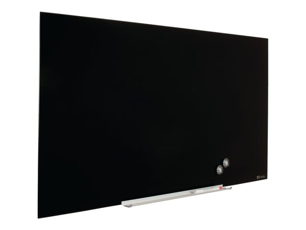 Nobo Diamond - Whiteboard-tavla - väggmonterbar - 993 x 559 mm - tempererat glas - magnetisk - svart