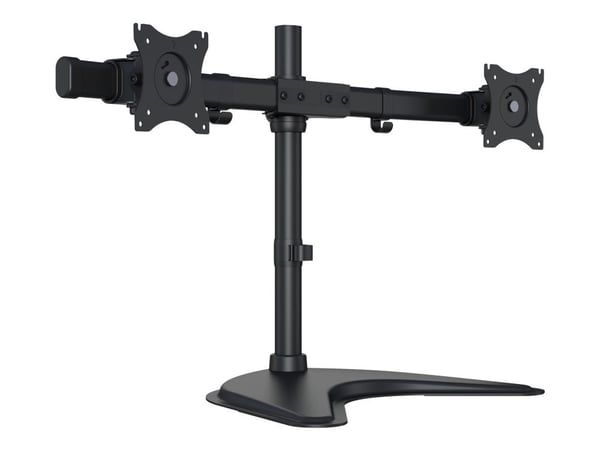 Multibrackets M Deskstand Basic Dual - Monteringssett (skrivebordsmontering) - for 2 LCD-skjermer - stål, høyverdig aluminium - svart - skjermstørr...