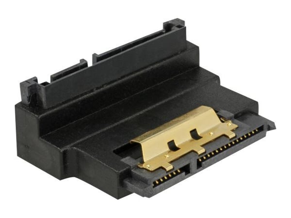 Delock - SATA-adapter - Serial ATA 150/300/600 - SATA combi (P) oppvinklet til SATA combi (R) haspe - svart
