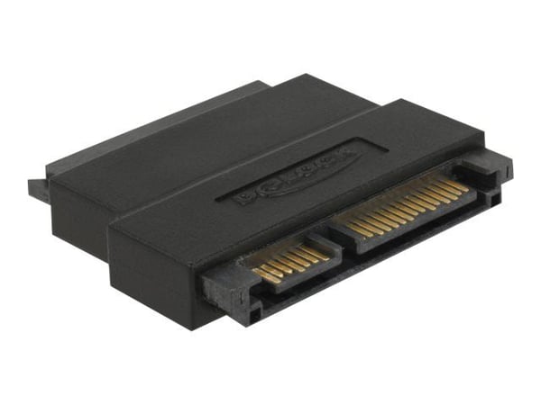 Delock - SATA-adapter - Serial ATA 150/300/600 - SATA-kombo (P) til SATA-kombo (R) låst - svart