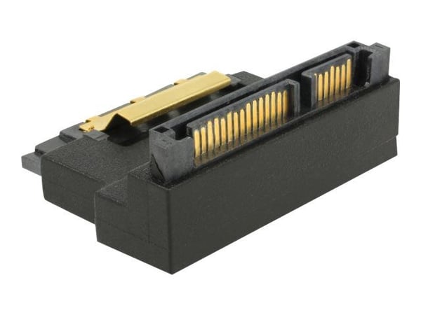 Delock - SATA-adapter - Serial ATA 150/300/600 - SATA combi (P) oppvinklet til SATA combi (R) haspe - svart