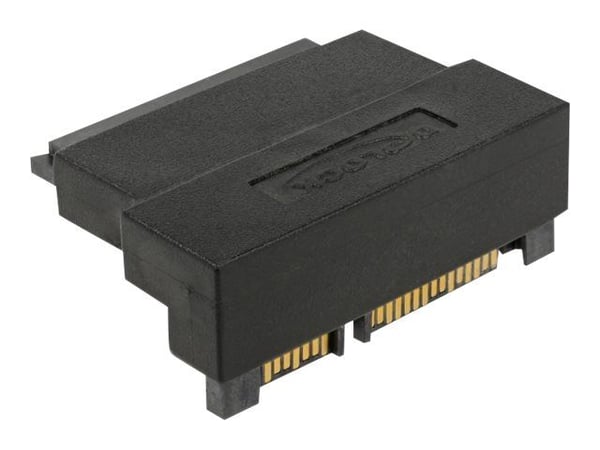 Delock - SATA-adapter - Serial ATA 150/300/600 - SATA combi (P) oppvinklet til SATA combi (R) haspe - svart