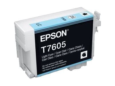 Epson T7605 - 26 ml - lys cyan - alkuperäinen - läpipainopakkaus - blækpatron - for SureColor P600, SC-P600