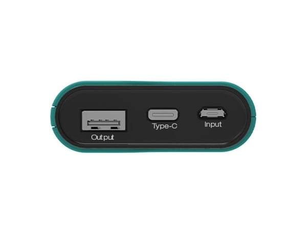 RealPower PB-7500C, 7500 mAh, Sort, Grønn