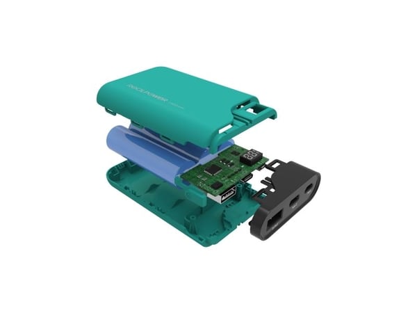 RealPower PB-7500C, 7500 mAh, Sort, Grønn