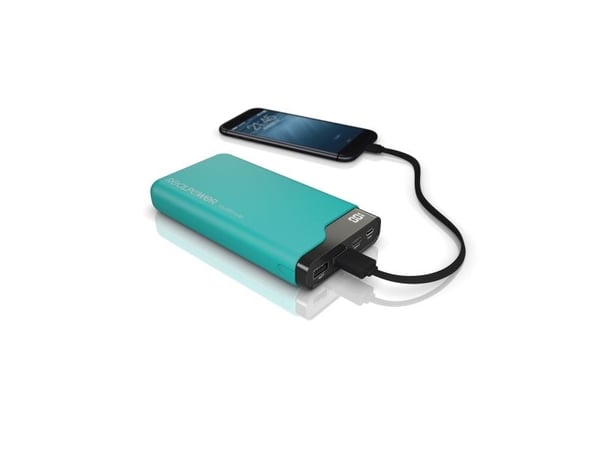 RealPower PB-15000C, 15000 mAh, Sort, Grønn
