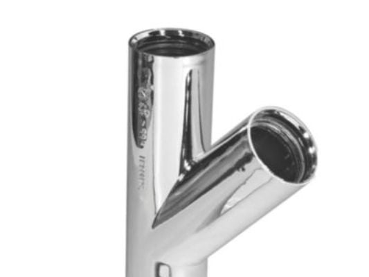 Purus grenrør 45° 32 mm forkromet PP/TPE