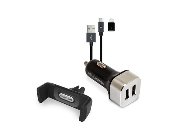 RealPower 168182, Automatisk, Cigartenner/lighter, 1 m, Sort, Sølv