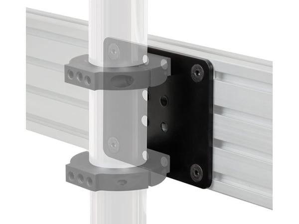 B-Tech BT8390, Alusta, Musta, Terästä, Seinä, 140 mm, 5 mm