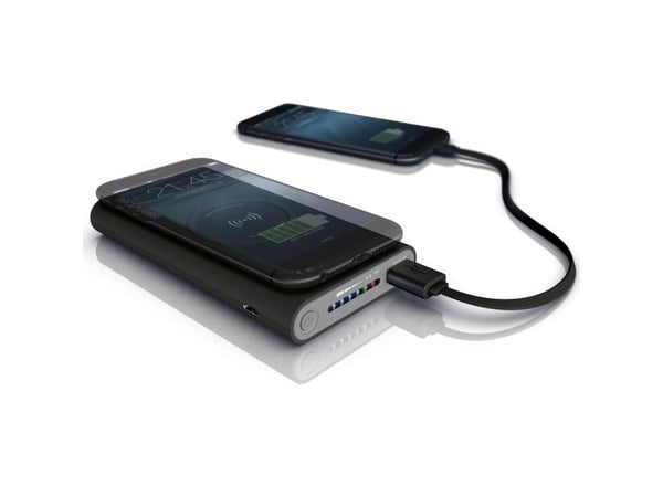 RealPower PB-8000, 8000 mAh, Trådløs lading, 5 V, Svart