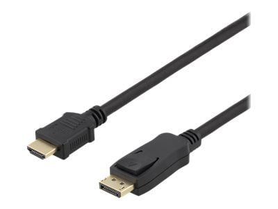 DELTACO DP-HDMI1100 - Adapterkabel - DisplayPort hann til HDMI hann - 10 m - svart