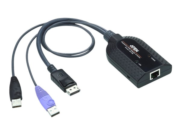 ATEN KA7189-AX - Tastatur / video / musadapter (KVM) - USB, DisplayPort (hann) til RJ-45 (hunn)
