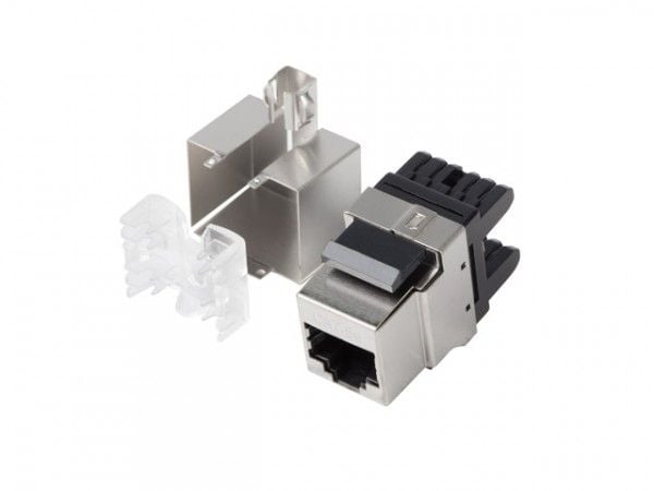 Lanberg KSF5-1000 - Modulaarinen pylväs - CAT 5e - FTP - RJ-45 - hopea