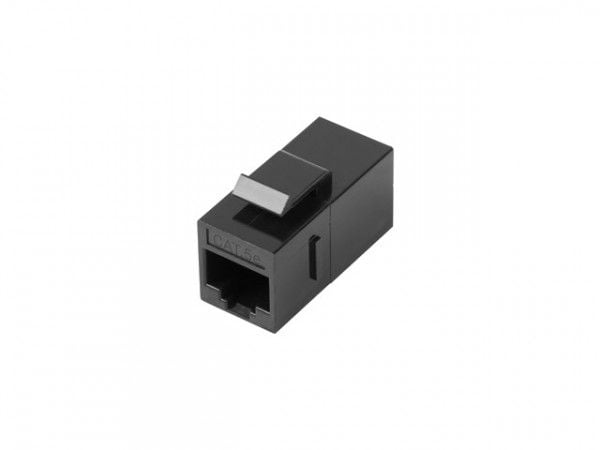 Lanberg - Keystone-kopler - RJ-45 (hunn) til RJ-45 (hunn) - UTP - CAT 5e - svart