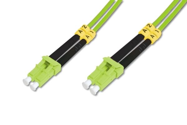 DIGITUS Professional - Koblingskabel - LC multimodus (hann) til LC multimodus (hann) - 10 m - fiberoptisk - dupleks - 50 / 125 mikroner - OM5 - hal...