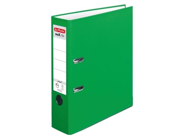 herlitz maX.file protect folder, ryggbredde: 80 mm, lysegrønn DIN A4, PP plastdeksel, kantbeskyttelse, innsatsrygg - 1 stk (11053667)