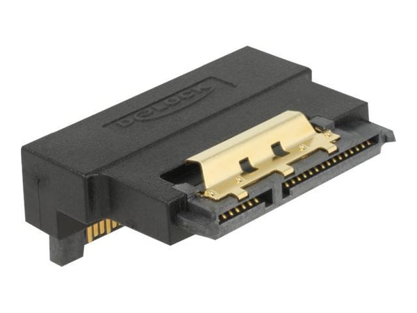 Delock - SATA-adapter - Serial ATA 150/300/600 - SATA-kombo (P) til SATA-kombo (R) vinklet - svart