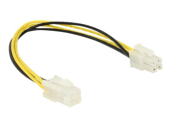 Delock - Strømforlengelseskabel - 4-pin ATX12V (hann) til 4-pin ATX12V (hunn) - 30 cm