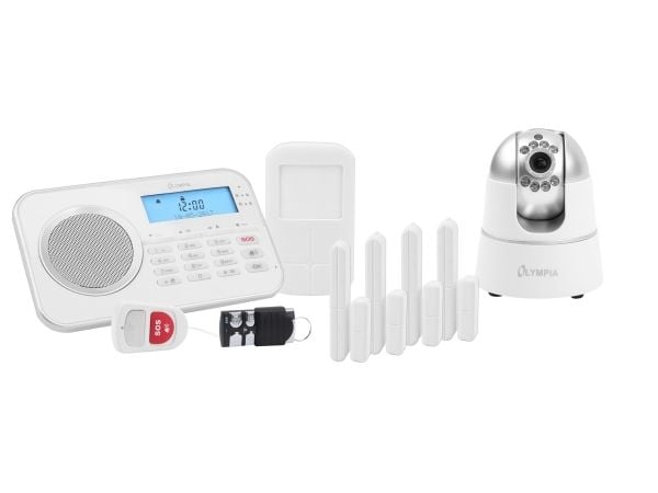 OLYMPIA Protect 9881 - Hjemmesikkerhetssystem - trådløs - Mobiltelefon - 868.5 MHz - hvit