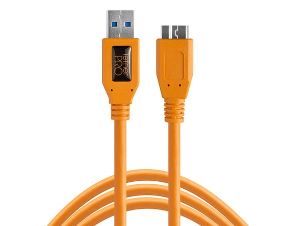 Tether Tools CU5454, 4,6 m, USB A, Micro-USB B, USB 3.2 Gen 1 (3.1 Gen 1), 5000 Mbit/s, Oranssi