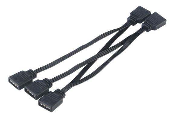 Akasa AK-CBLD05-40BK - Forlengelseskabel for LED-stripelys - 4-pin intern strøm (hunn) til 4-pin intern strøm (hunn) - 40 cm - svart
