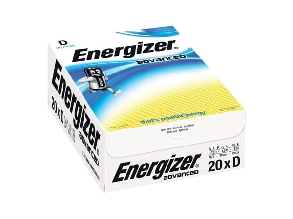 Energizer Advanced, Kertakäyttöinen akku, 9V, Alkali, 20 kpl