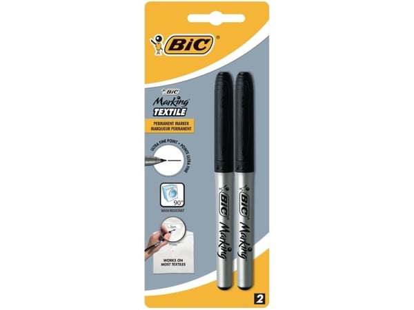 BIC 933872, 2 stykker, Svart, Svart, Sølv, Sølv, Plastikk, Gummi, 0,6 mm
