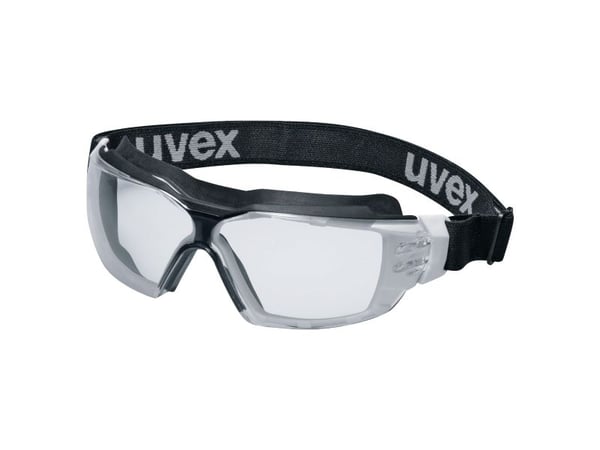 uvex pheos cx2 sonic - Vernebriller - klart glass - polykarbonat, textile - svart, hvit