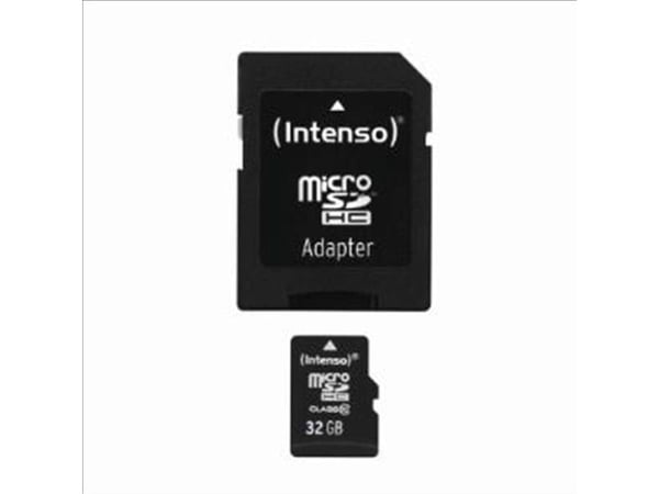Intenso Class 10 - Flashminnekort (microSDHC til SD-adapter inkludert) - 32 GB - Class 10 - microSDHC