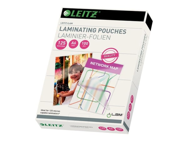 Lamineringslomme A6 Leitz 125 micron - (100 stk.)