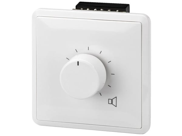 Monacor ATT-325ST, Rotasjonsvolumkontroll, Vegg-montert, Hvit, Plast, 20 - 20000 Hz, 4 O