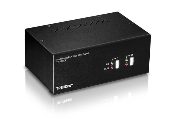 TRENDnet TK-240DP - KVM / audio / USB switch - 2 x KVM / audio / USB - 1 lokalbruger - desktop V2