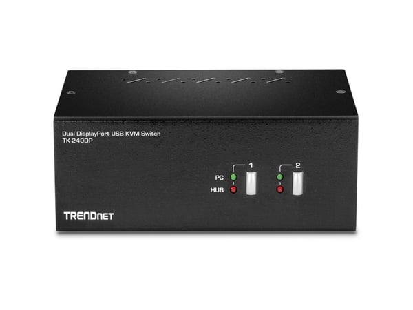 TRENDnet TK-240DP - KVM / audio / USB switch - 2 x KVM / audio / USB - 1 lokalbruger - desktop V2