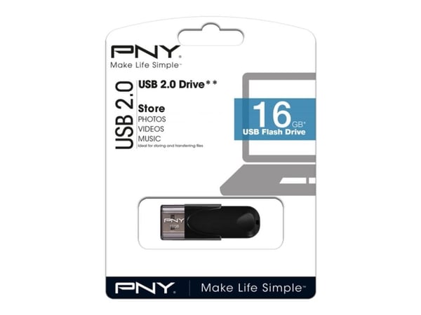 PNY Attaché 4 - USB flash-enhet - 16 GB - USB 2.0