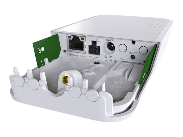 Mikrotik RBwAPR-2nD&R11e-LTE, Matkapuhelinverkon modeemi/reititin, Valkoinen, Seinäkiinnitys, Nopea Ethernet, 10,100 Mbit/s, 802.11b, 802.11g, Wi-F...