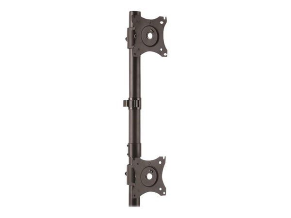Startech Vertical Desk Mount Dual Monitor Arm - For Monitors 13" to 27" - Adjustable - Desk Clamp / Grommet-Hole Mount - Dual VESA Monitors - Black...