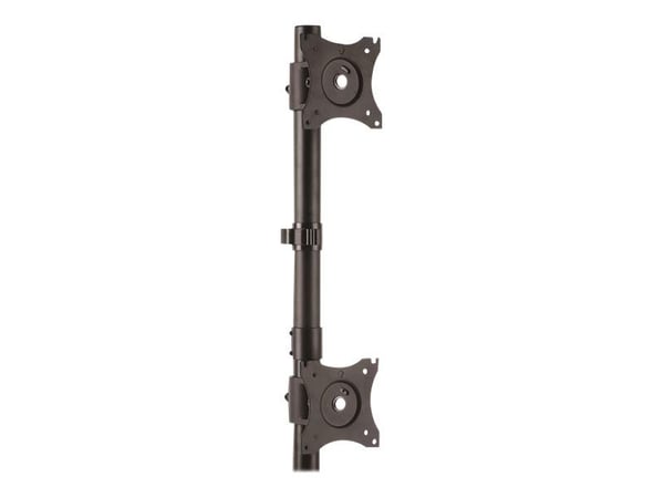 Startech Vertical Dual Monitor Stand - Supports Monitors 13" to 27" - Adjustable - Computer Monitor Stand for Double Stacked VESA Monitors - Black ...