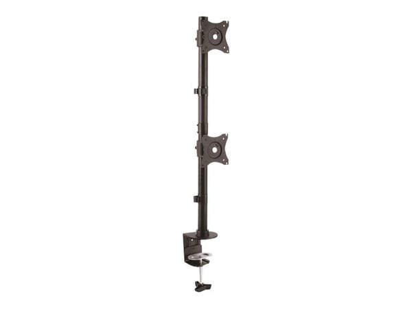 Startech Vertical Desk Mount Dual Monitor Arm - For Monitors 13" to 27" - Adjustable - Desk Clamp / Grommet-Hole Mount - Dual VESA Monitors - Black...