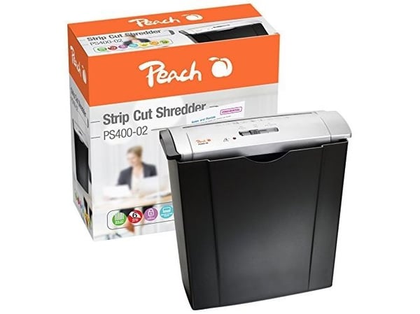 Peach dokument makuleringsmaskin PS400-02 8L svart