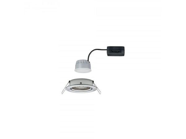 Paulmann 934.82, Innsunket spotlight, 1 ampuller, LED, 2700 K, 630 lm, Metallisk