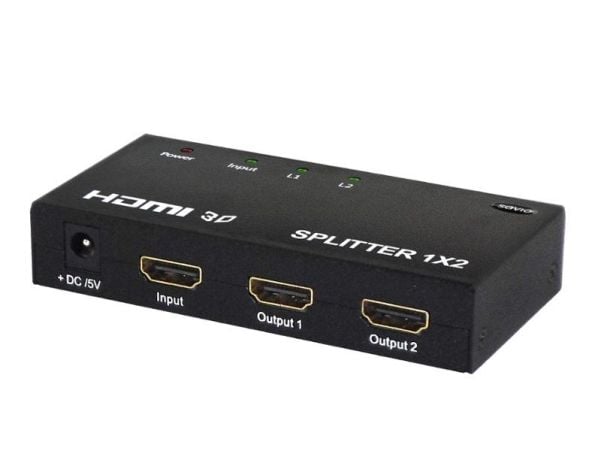 SAVIO CL-42 1x2 HDMI Splitter - Video/audiosplitter - 2 x HDMI - skrivbordsmodell