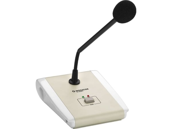 Monacor PA-4300PTT, Koblet med ledninger (ikke trådløs), RJ-45, Svart, Hvit, 1 stykker