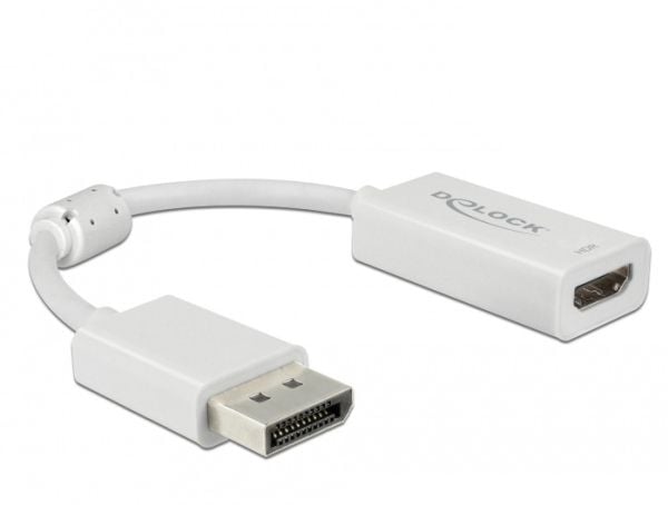 Delock - Videomuuntaja - DisplayPort - HDMI - hvid