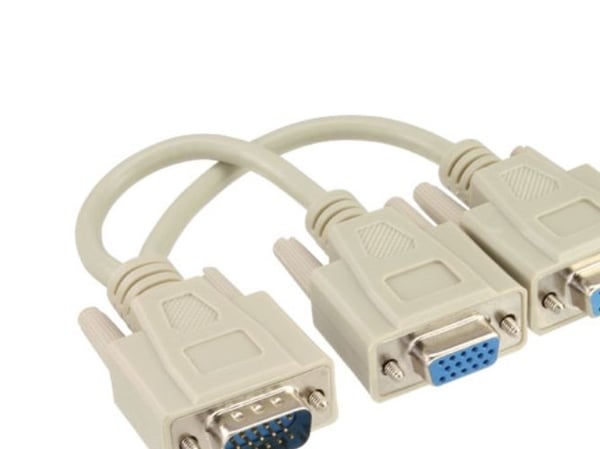 InLine 4043718102129, 0,2 m, VGA, 2x VGA, Hankjønn, Hunkjønn, Beige