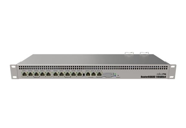 MikroTik RouterBOARD RB1100AHx4 - Ruter 13-porters svitsj - 1GbE - rackmonterbar