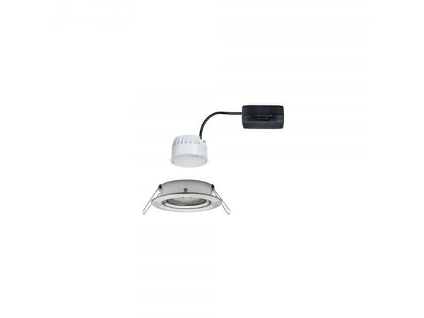 Paulmann 934.46, Innsunket spotlight, 1 ampuller, LED, 2700 K, 650 lm, Metallisk