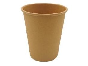 Engång kaffemugg av papper Ø80xH90mm 25 cl 8 oz enkelvägg brun, 50 st