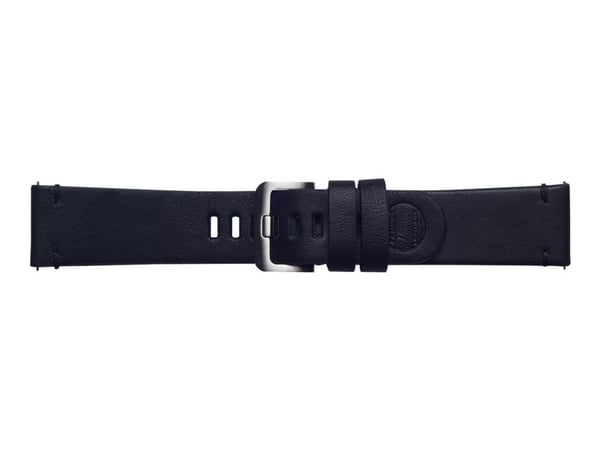 Strap Studio Essex Leather Band - Klokkestropp for smart armbåndsur - svart - for Samsung Gear S3 Classic, Gear S3 Frontier; Galaxy Watch (46 mm)