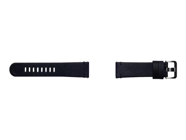 Strap Studio Essex Leather Band - Klokkestropp for smart armbåndsur - svart - for Samsung Gear S3 Classic, Gear S3 Frontier; Galaxy Watch (46 mm)