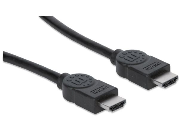 Manhattan Ultra High Speed - HDMI ja Ethernet-kaapeli - HDMI (M) - HDMI (M) - 1 m - kaksinkertainen eristys - musta - valettu, 4K-tuki, 8K-tuki
